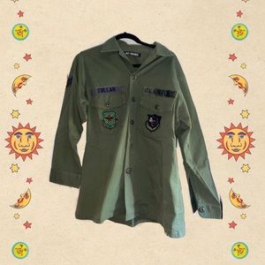 Jac Vanek “I Hate Everyone” Army Button Down Shirt